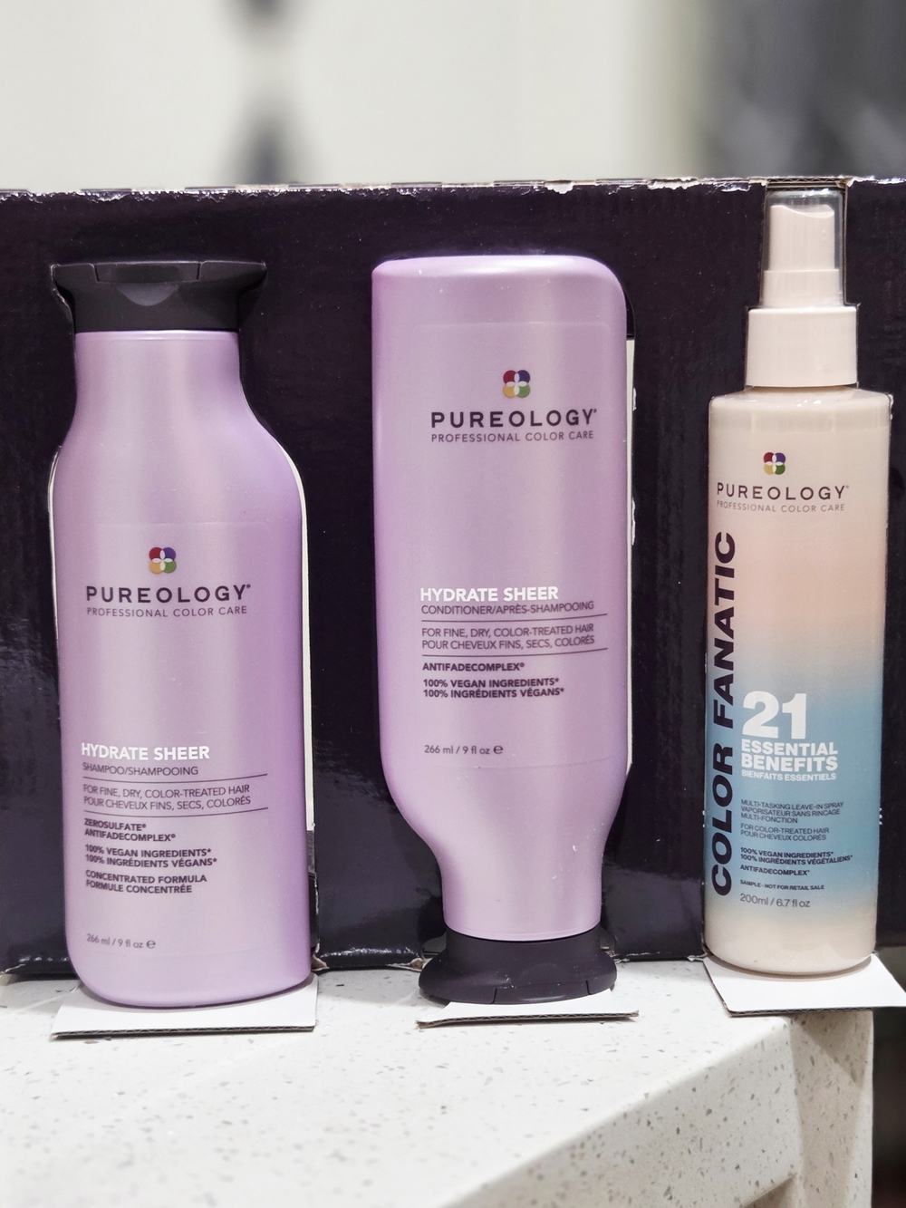 Pureology Hydrate Sheer Shampoo & Conditioner & Lrave-In Spray Set